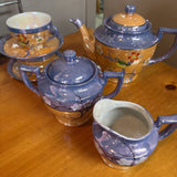 Vtg Japanese Lusterware Tea Set - teapot, cream & sugar, 2 teacups