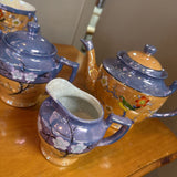 Vtg Japanese Lusterware Tea Set - teapot, cream & sugar, 2 teacups