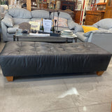 Leather Tufted Ottoman