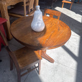 Oak Table w 2 Children Chairs