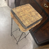 Metal Plant Stand w Woven Top