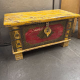 Handpainted Storage Trunk w Metal Accents