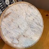 Hand Painted Decorative Plate w Woven Sides