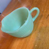 Jadeite Ribbed Jane Ray Creamer by FireKing