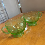 Depression Glass Cream & Sugar