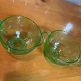 Depression Glass Cream & Sugar