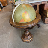 Wood Globe on Stand