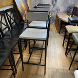 Metal and Wood Bar Stools