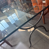 Custom Metal base (Made in Seattle) w 1' thick Glass Top