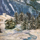Original Oil Painting - Winter Landscape w House