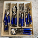 Blue Stainless Flatware - 40pcs (set of 8)