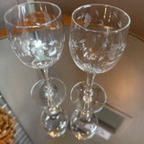 Etched Wine Glass by Princess House
