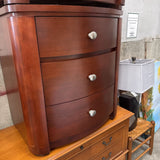 Wood 3 Drawer MCM Nightstand