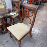 Round Glass Dining Table w 4 Chairs