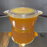 Baking Dish w Sunflower on Lid by Pyrex