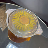 Baking Dish w Sunflower on Lid by Pyrex