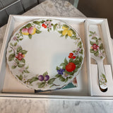 Porcelain Cake Plate w Cake Server by Andrea by Sadek