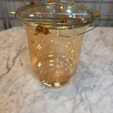 Beaded Glass Hurricane Vase