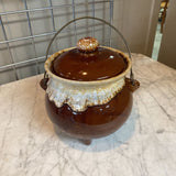 Hull Pottery Bean Pot w/Lid & Handle