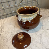 Hull Pottery Bean Pot w/Lid & Handle