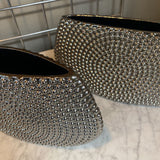 Chrome Textured Vase