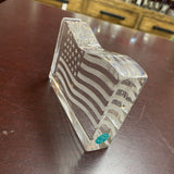 American Flag Paperweight Val St. Lambert for Tiffany & Co