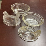 Chicken/Turkey Glass Candy Dish