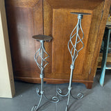Set of 2 Pillar Candle Holders