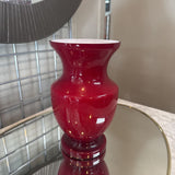 Glass Vase w White Interior