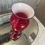 Glass Vase w White Interior