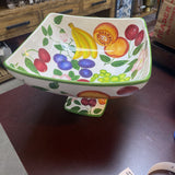 Pedestal Hand Painted Bowl