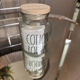 Cotton Rounds Covered Jar by Rae Dunn
