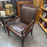 Leather & Wood Captains Chair