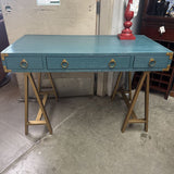 3 Drawer Desk w Gold Hardware