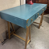 3 Drawer Desk w Gold Hardware