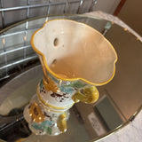 Ceramic Urn w Floral Pattern - Planter