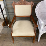 Accent Wood & Upholstered Chair