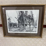 Ship Drawing by John A Noble