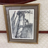 Ship Drawing by John A Noble