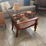 Wood Plantation Chair w/Canned Back