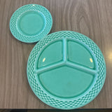 W.S. George Basketweave Dishes - 8x B7B, Salad, Divided Dinner