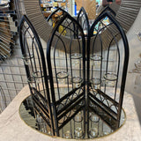 Tri-fold Wrought Iron Candle Holder