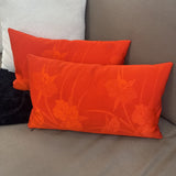 Silk Covered Lumbar Pillow w Down Insert