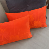 Silk Covered Lumbar Pillow w Down Insert