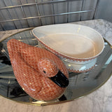 Ceramic Duck Shaped Covered Dish