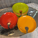 Melamine Plates w Drink Holder - Set of 9 Plates