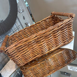 Rectangle Basket w Wood Handles