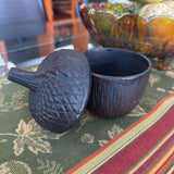 Cast Iron Acorn Container w Removable Lid