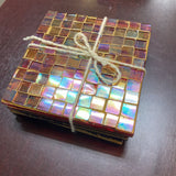 Set of 5 Glass Tile Coasters
