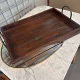 Butler's Wood Tray w/Handles by Pottery Barn